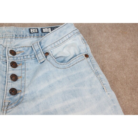 Miss Me Women’s Light  Blue Denim Signature Mid Rise Skinny Jeans Size 28 - Picture 8 of 16